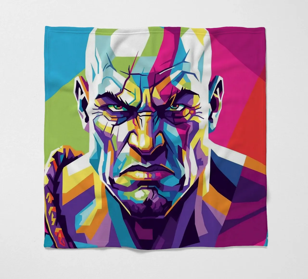 God Of War - Stile artistico WPAP (4) coperta in pile da Hantamrata