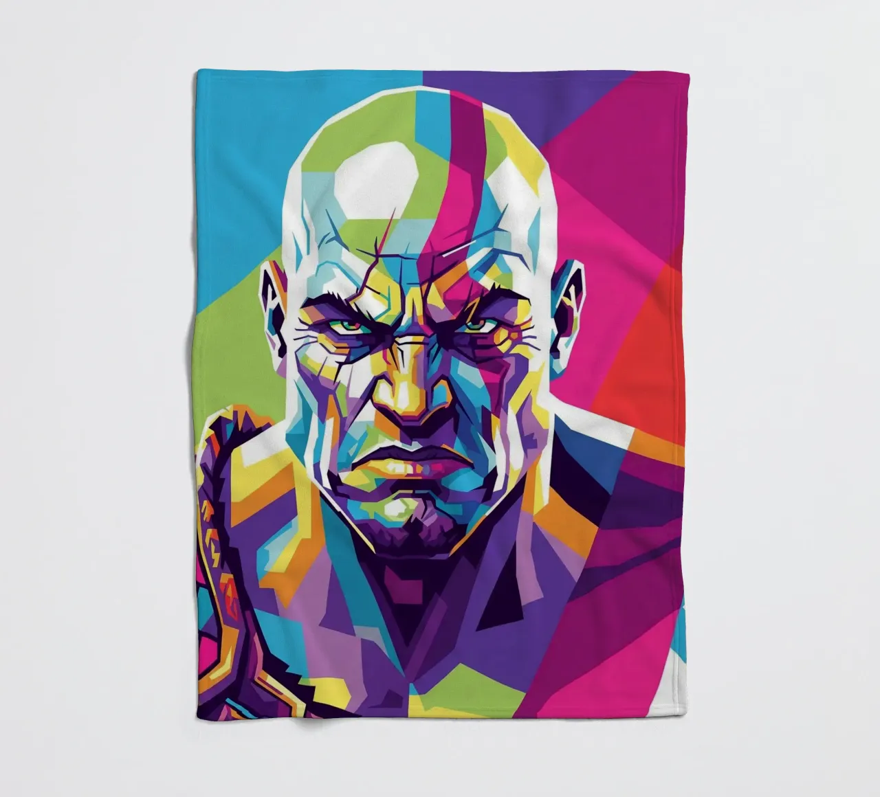 God Of War - Stile artistico WPAP (4) coperta in pile da Hantamrata