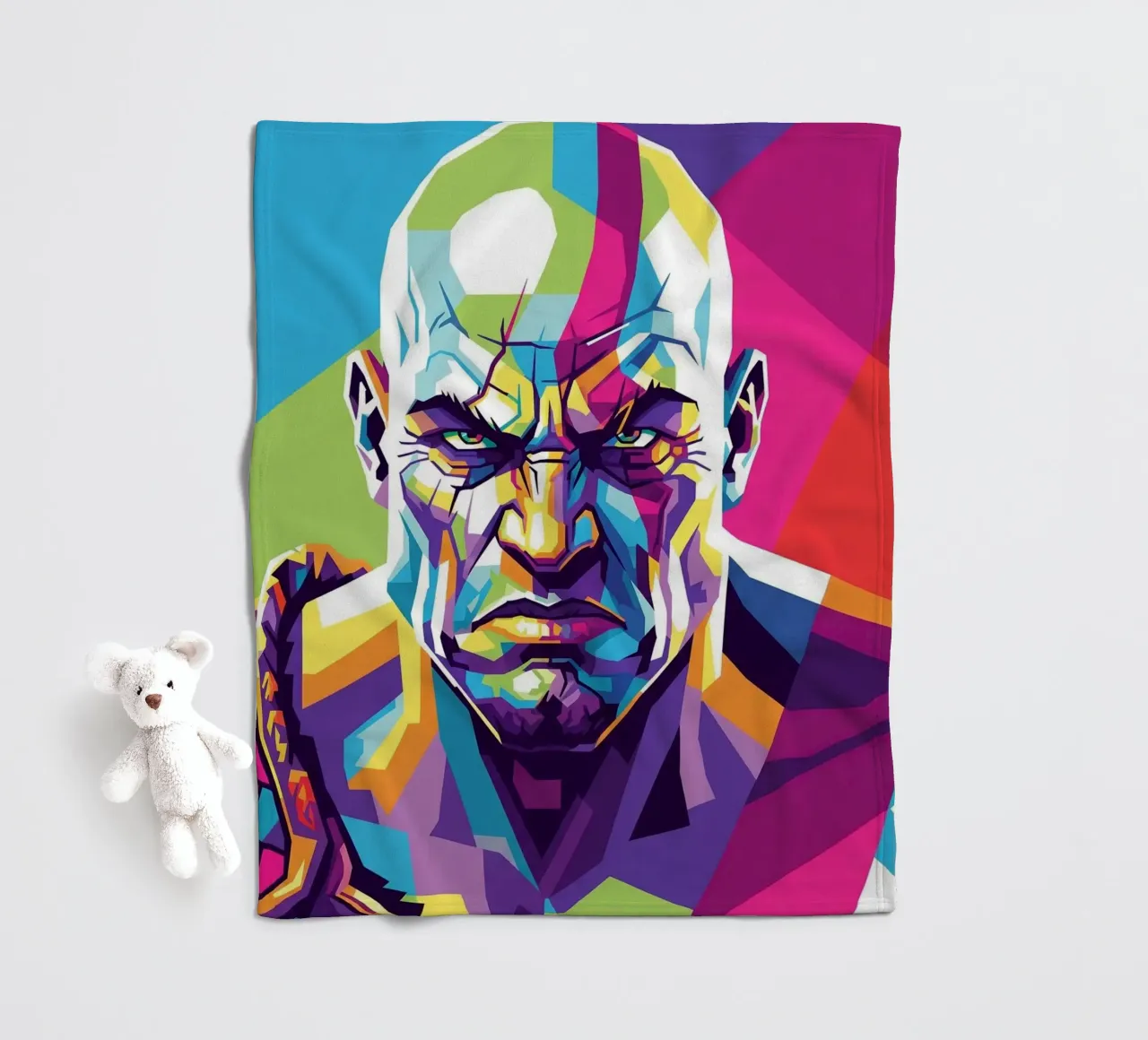 God Of War - Stile artistico WPAP (4) coperta in pile da Hantamrata