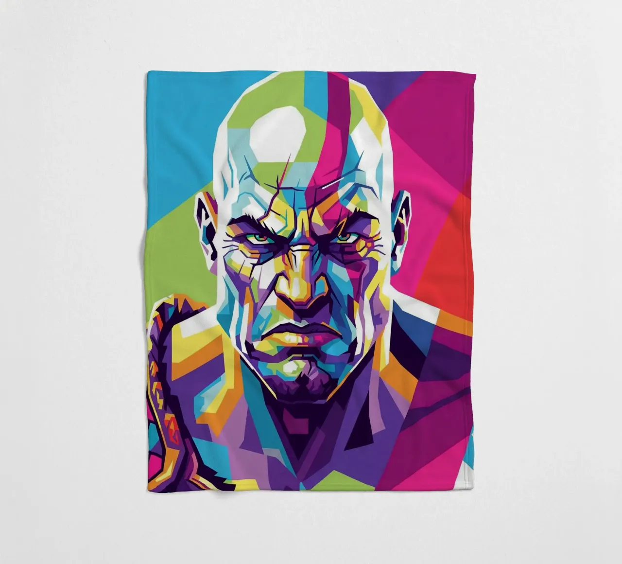 God Of War - Stile artistico WPAP (4) coperta in pile da Hantamrata