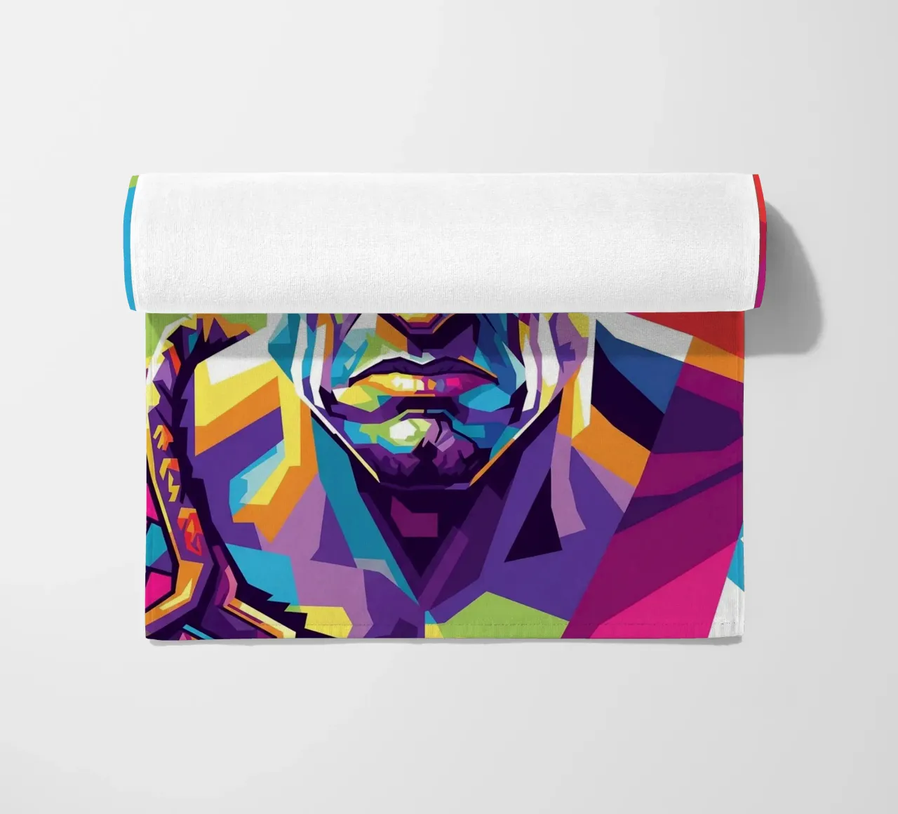 God Of War - WPAP art style (4) beach towel by Hantamrata