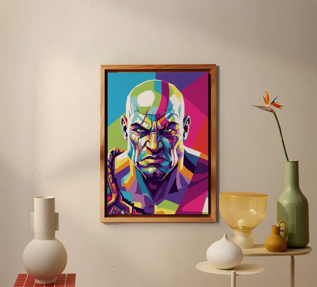 God Of War - Stile artistico WPAP (4) alluminio dibond da Hantamrata