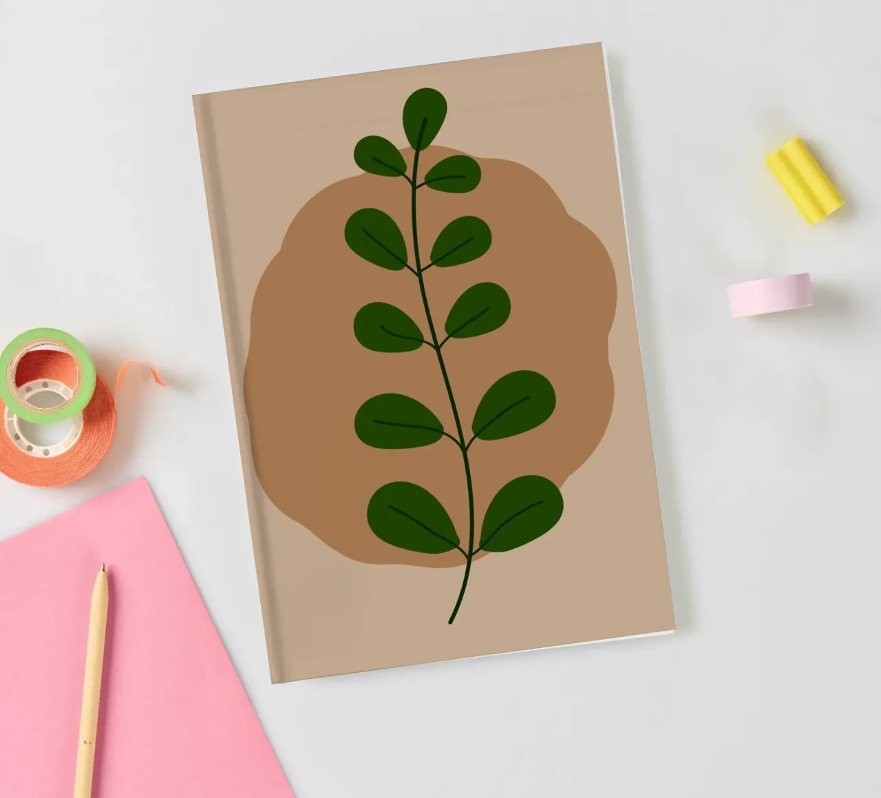minimalist isolated leaf notebook by Histrol