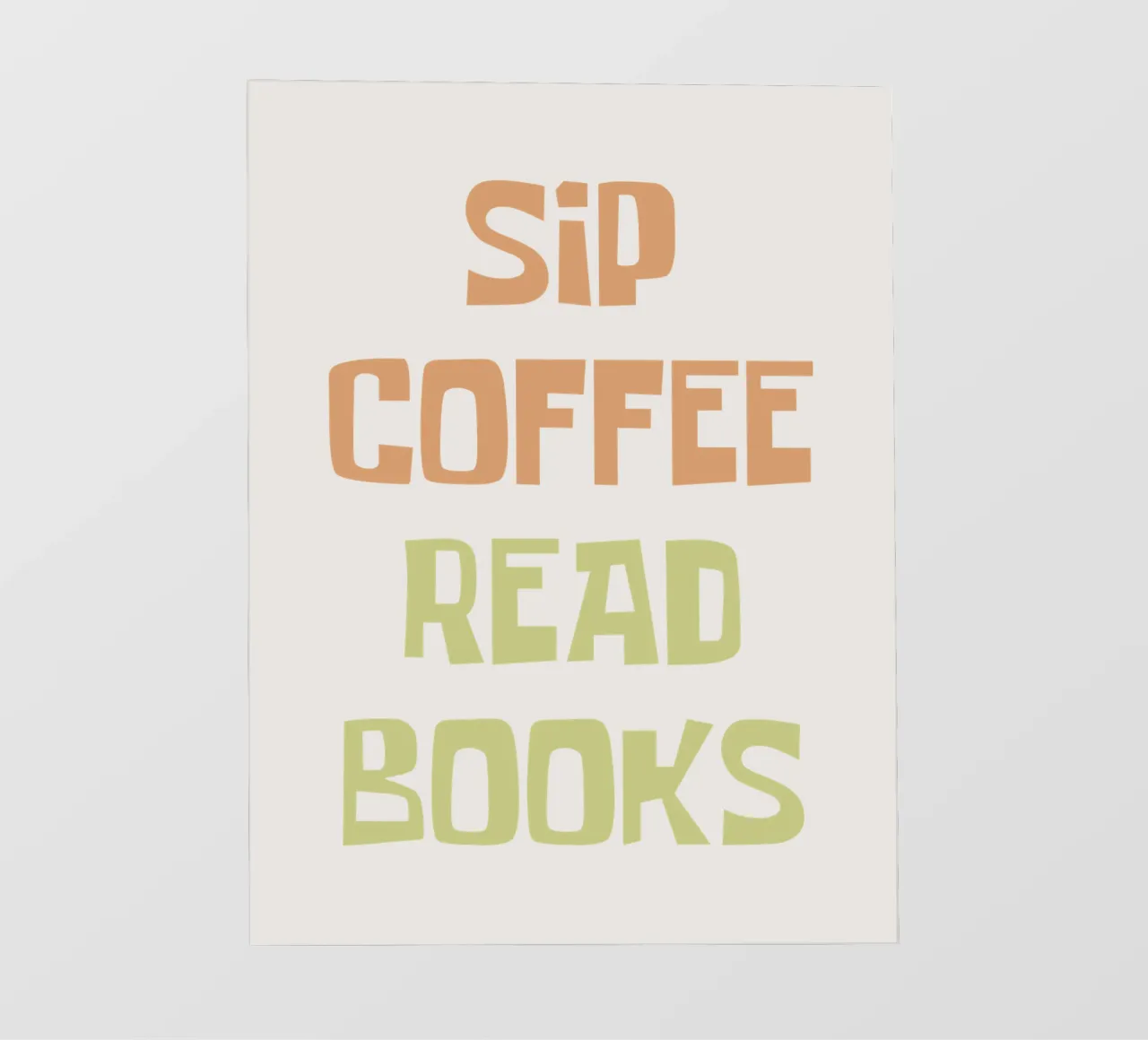 Tomar café Leer libros lámina retroiluminada de Vintagrafica