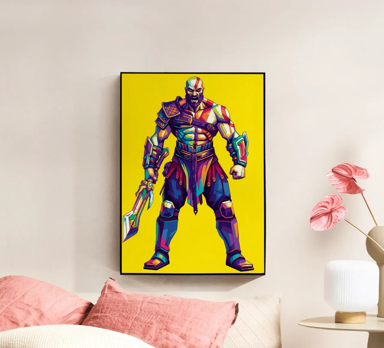 God Of War - WPAP art style (5) acrylic glass by Hantamrata