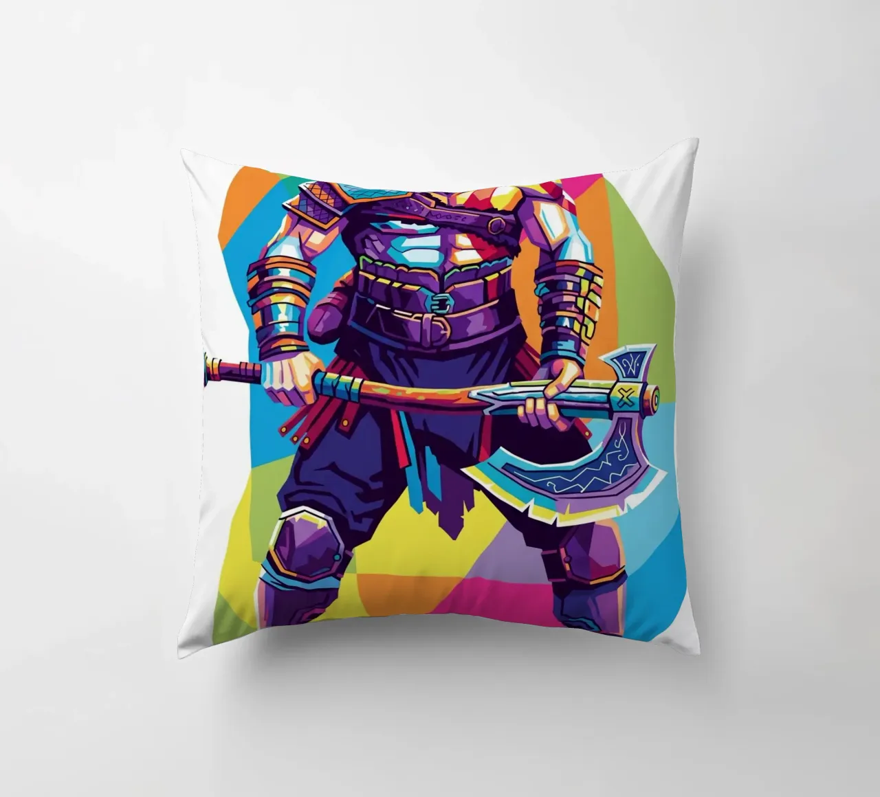 God Of War - WPAP art style (6) decorative cushion by Hantamrata