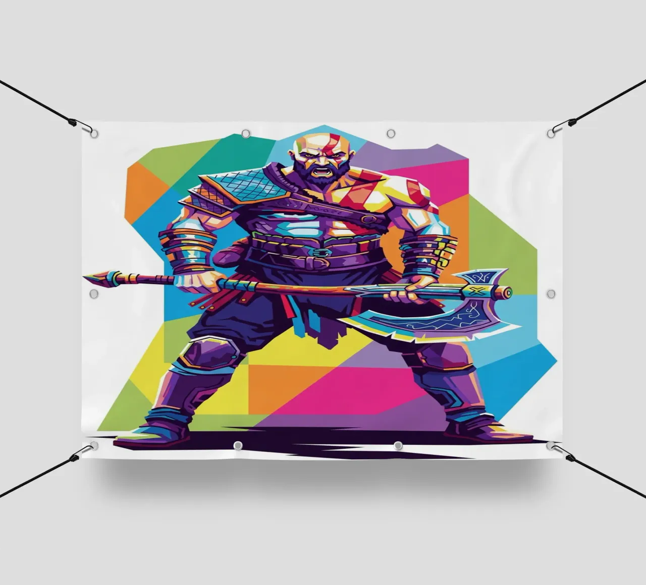 God Of War - WPAP art style (6) pvc cover by Hantamrata