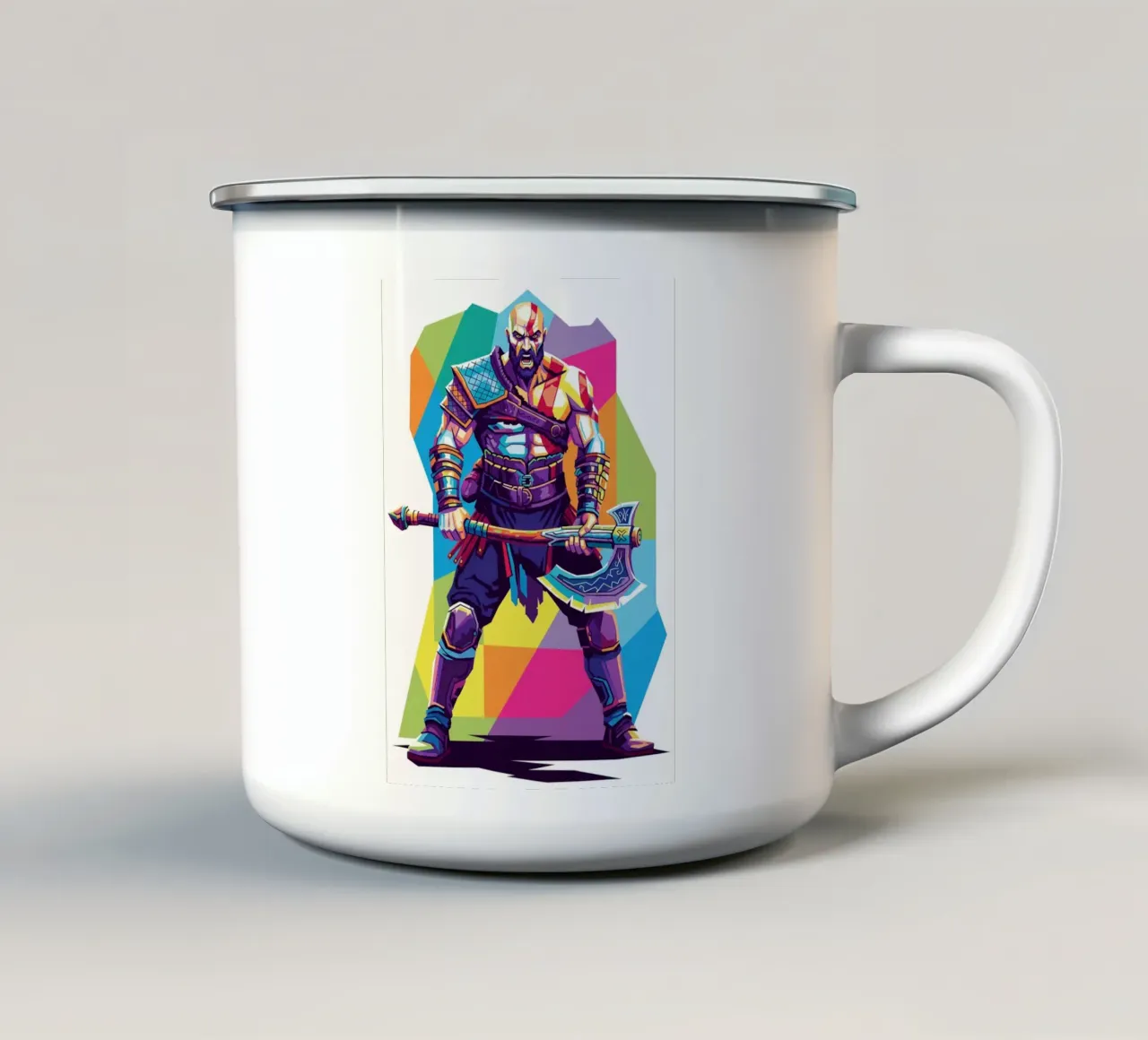 God Of War - Stile artistico WPAP (6) tazza in smalto da Hantamrata