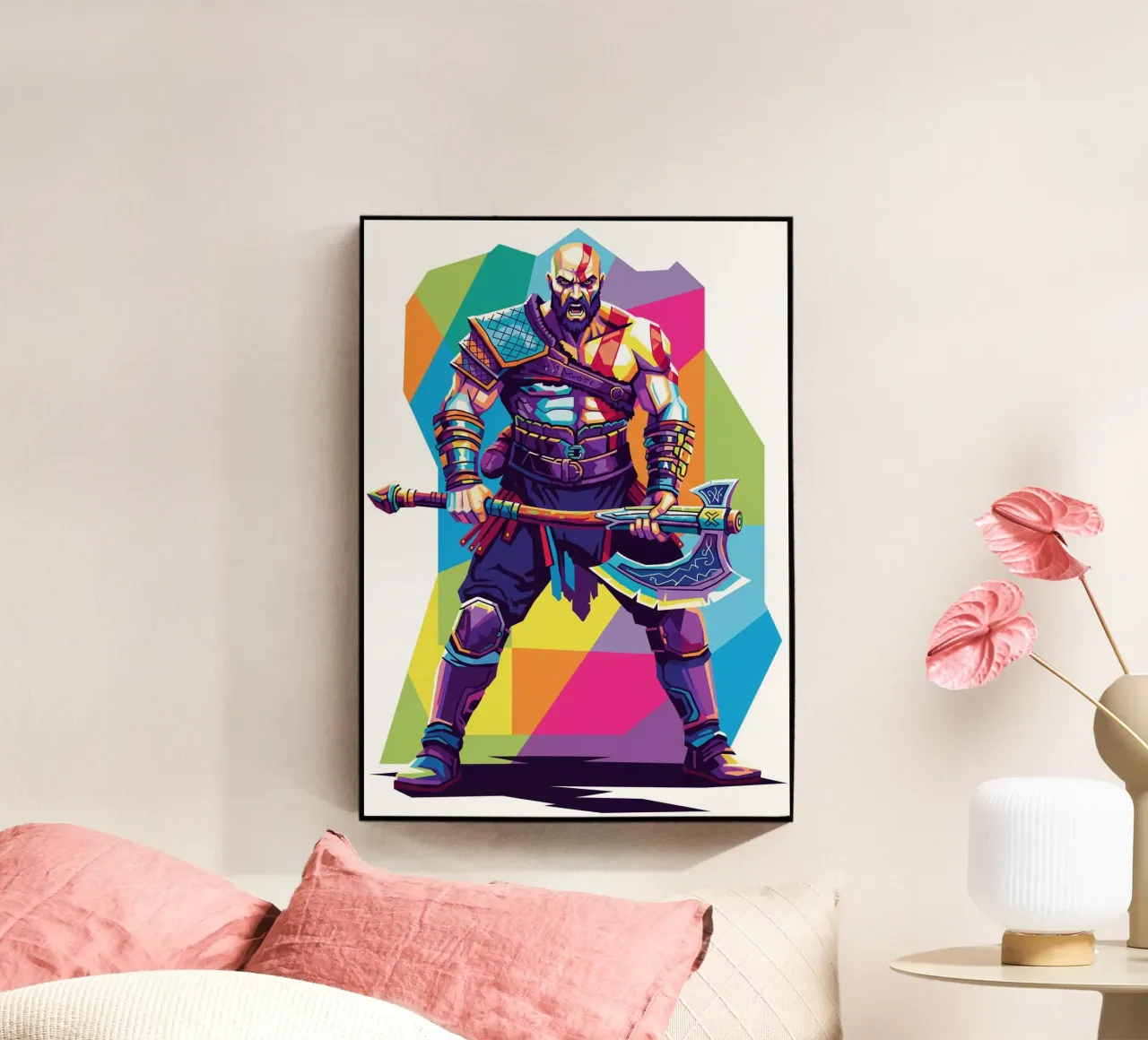 God Of War - Style artistique WPAP (6) plexiglas de Hantamrata