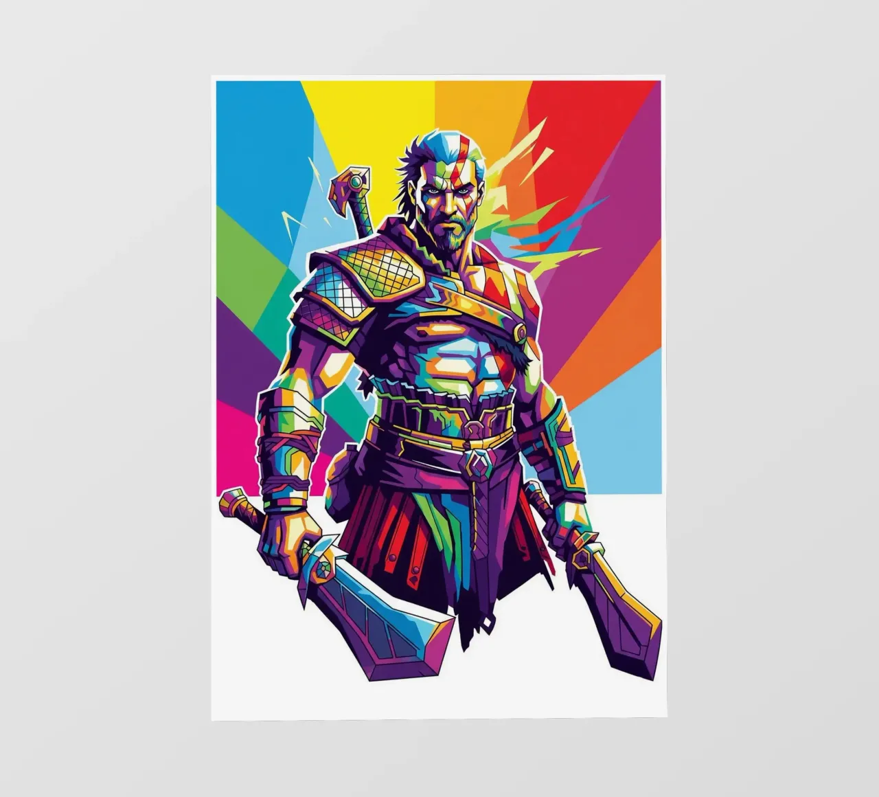 God Of War - Stile artistico WPAP (7) pellicola backlit da Hantamrata