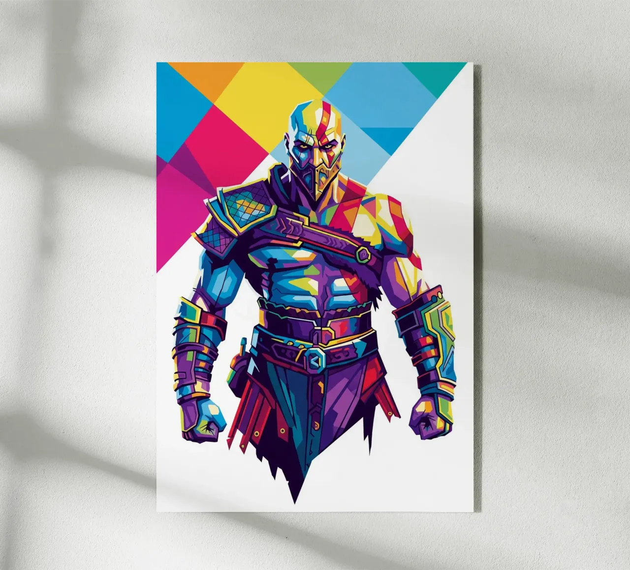 God Of War - WPAP art style (8) acrylic glass by Hantamrata