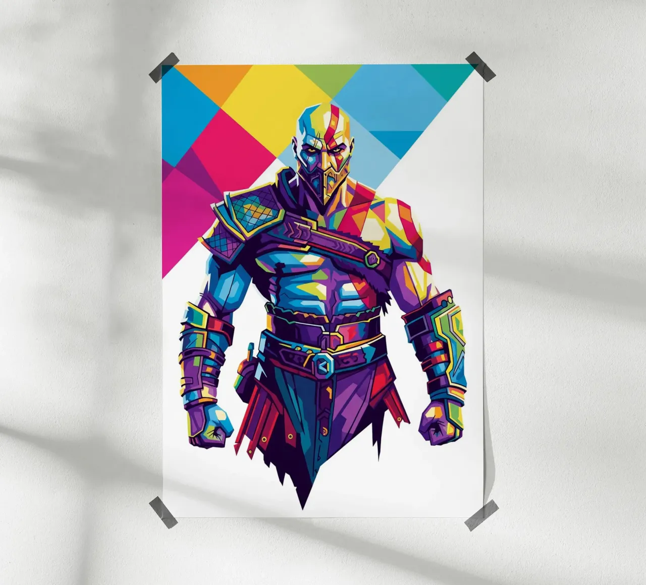 God Of War - WPAP art style (8) poster by Hantamrata