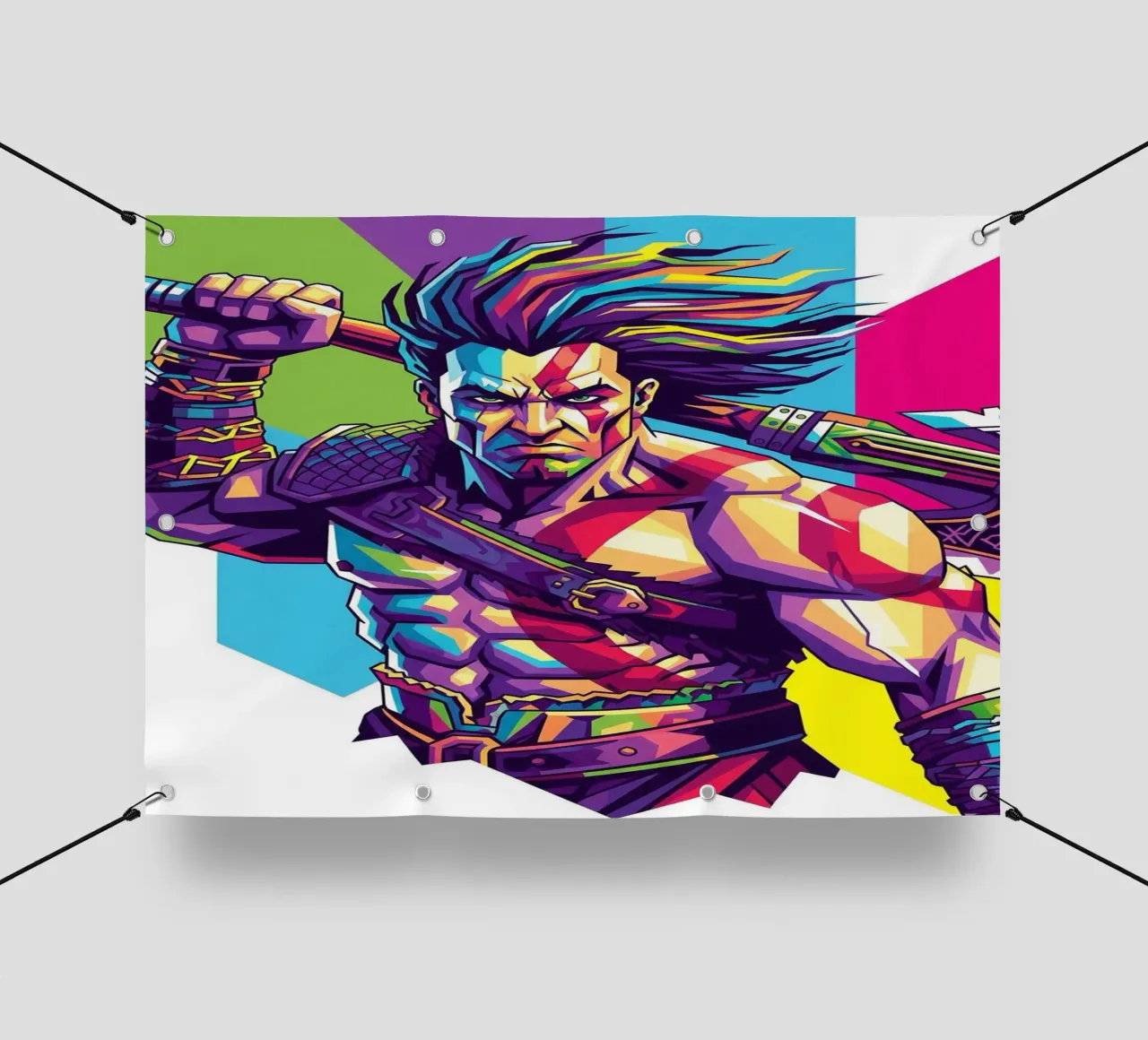 God Of War - Stile artistico WPAP (9) telo in pvc da Hantamrata