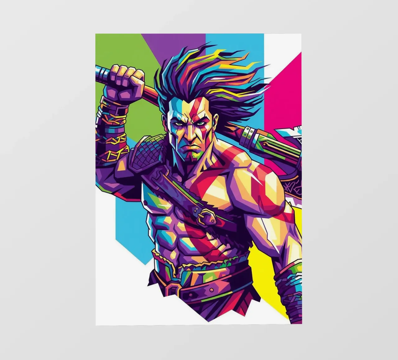 God Of War - Stile artistico WPAP (9) telo in pvc da Hantamrata