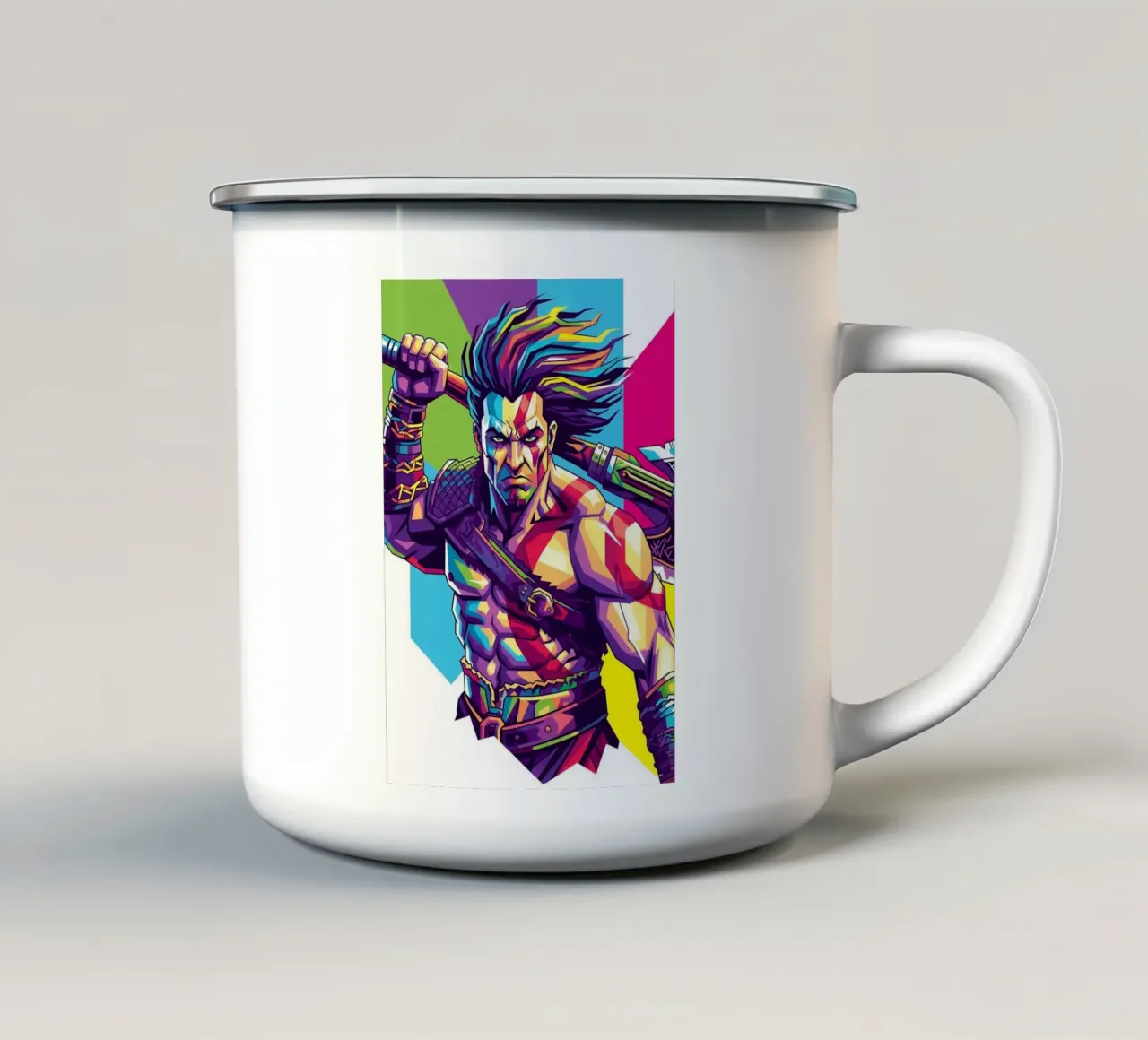 God Of War - Stile artistico WPAP (9) tazza in smalto da Hantamrata