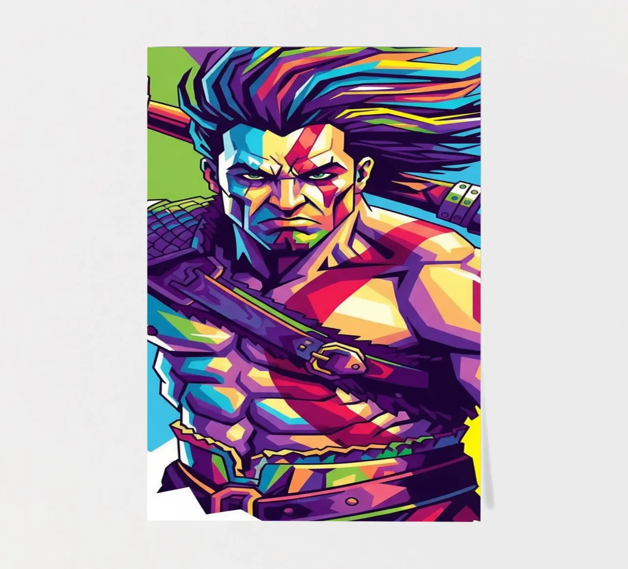God Of War - WPAP art style (9) sticker sheet by Hantamrata