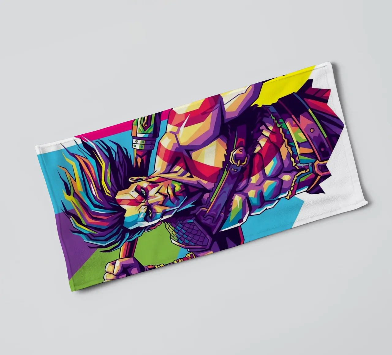 God Of War - WPAP art style (9) towel by Hantamrata