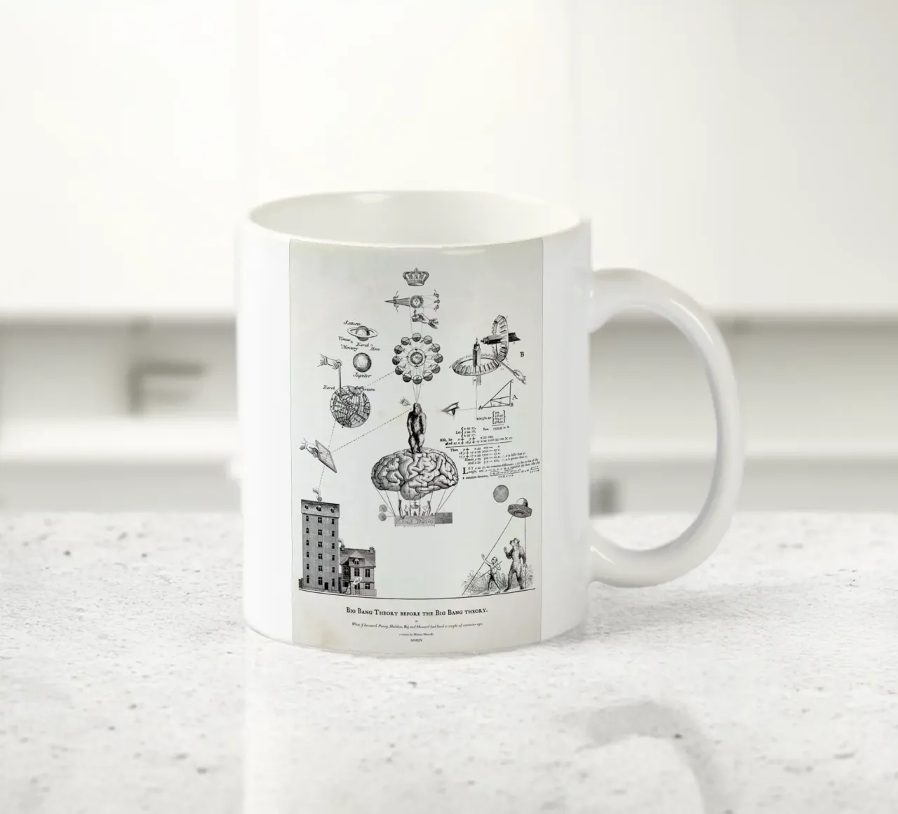 Big Bang Theory before the Bing Bang theory taza de cerámica de Matteo Morelli