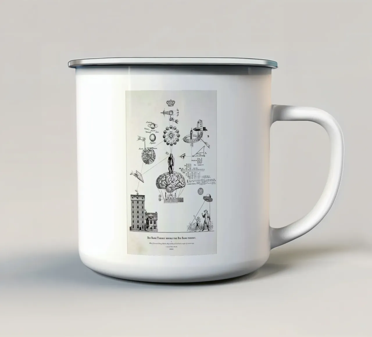 Big Bang Theory before the Bing Bang theory mug en émail de Matteo Morelli