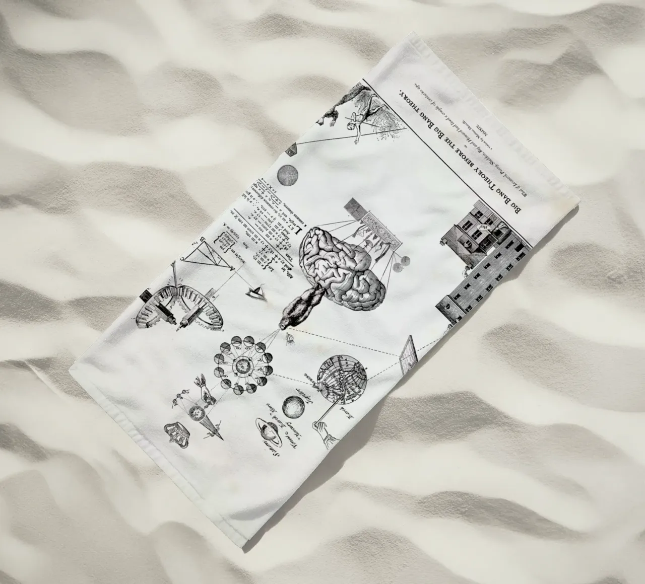 Big Bang Theory before the Bing Bang theory beach towel by Matteo Morelli