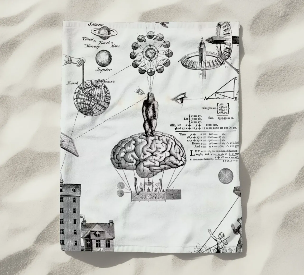 Big Bang Theory before the Bing Bang theory beach towel by Matteo Morelli