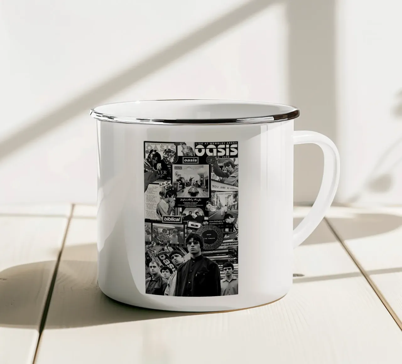 Oasi in bianco e nero tazza in smalto da domherrick1