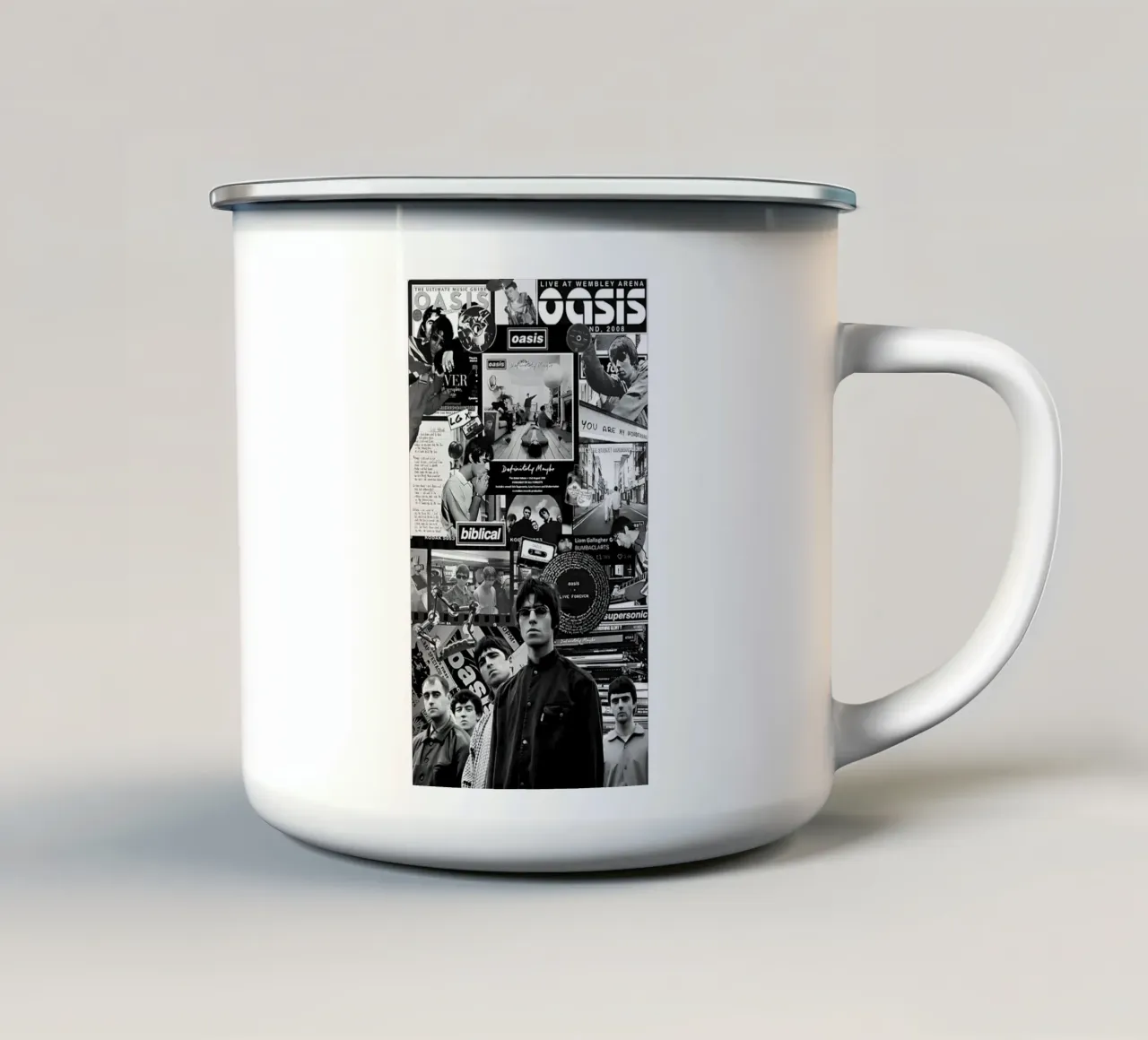 Oasi in bianco e nero tazza in smalto da domherrick1