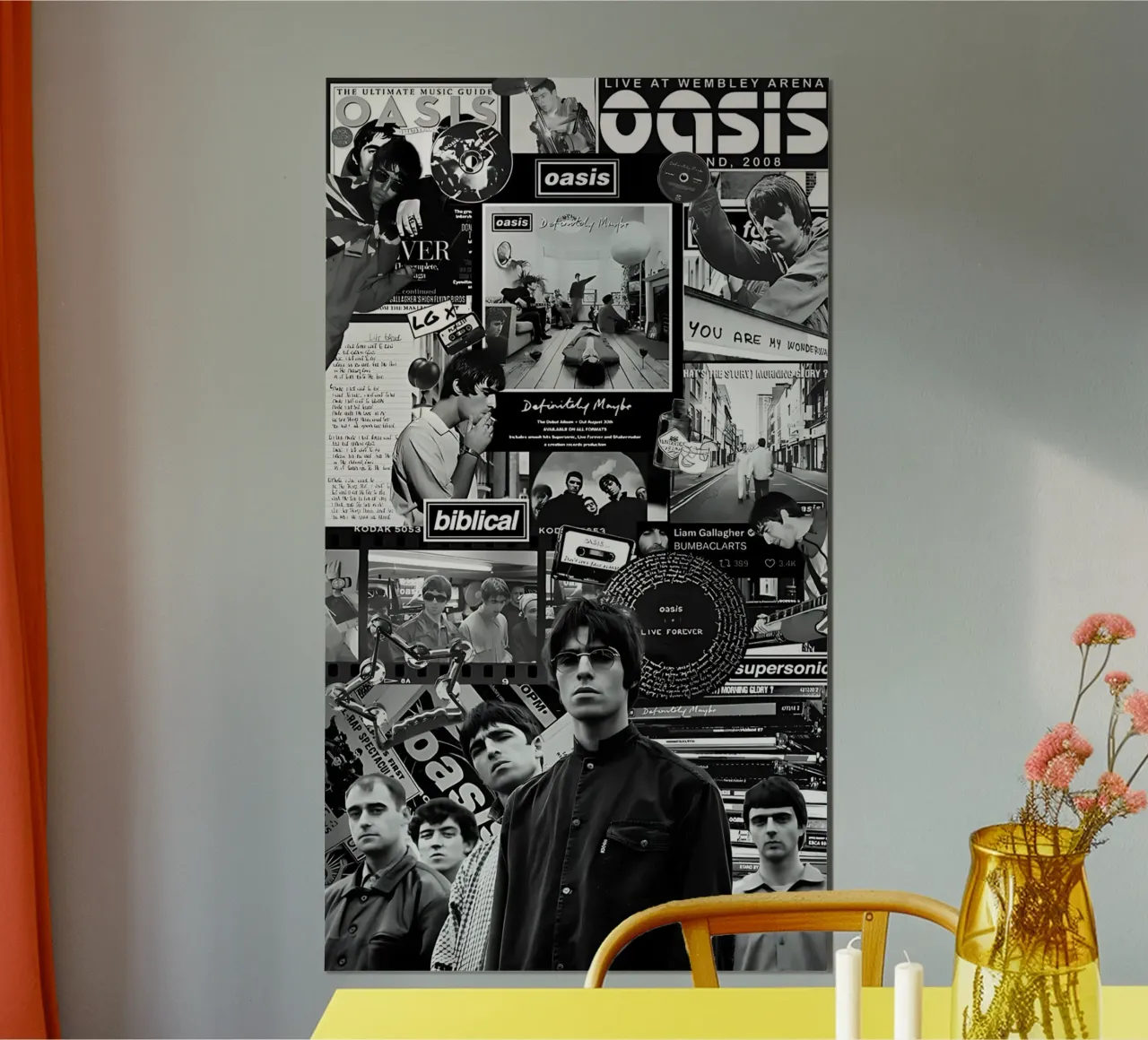 Oasi in bianco e nero poster con telaio in legno da domherrick1