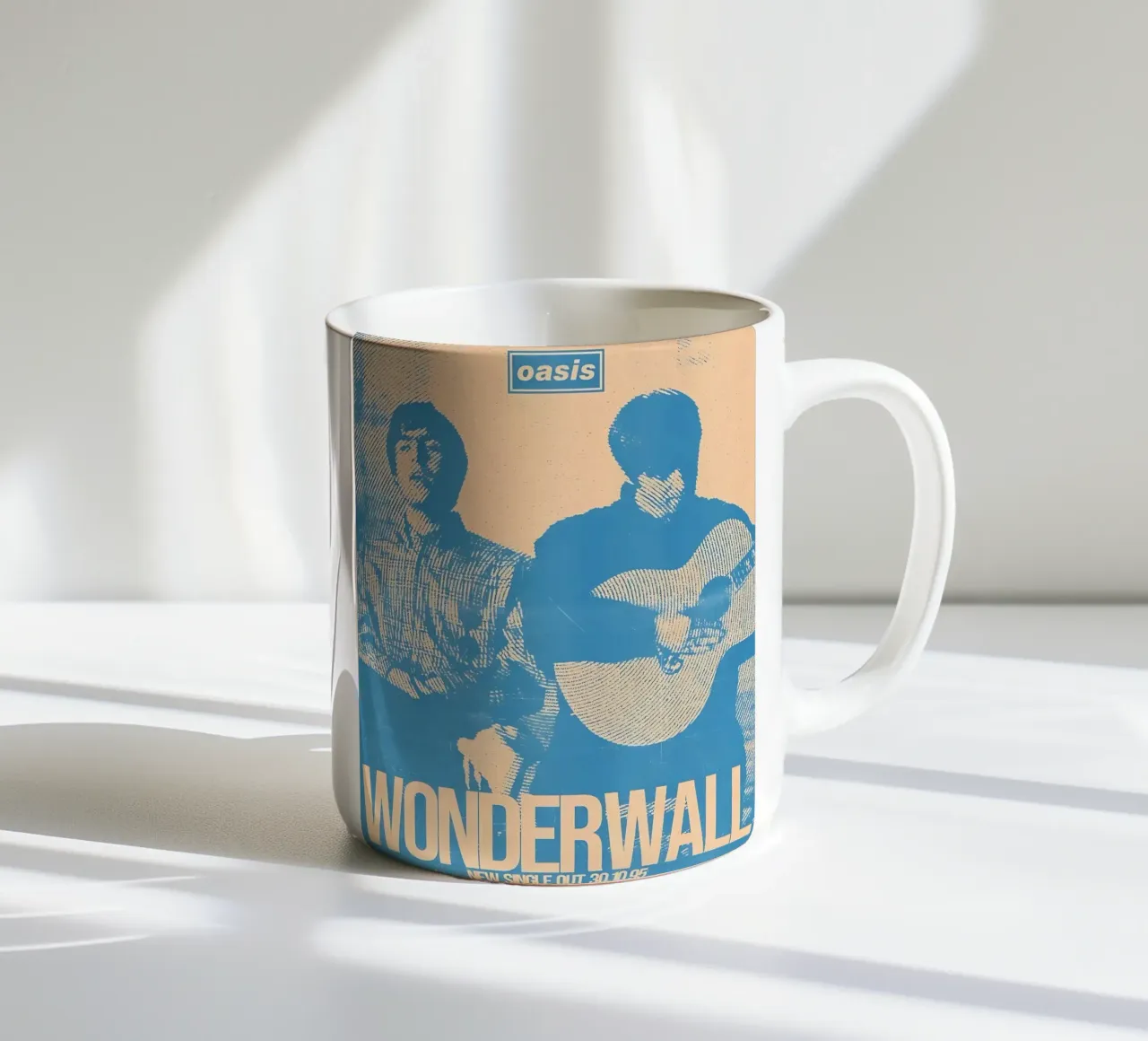 Oasis Wonderwall in blu tazza in ceramica da domherrick1
