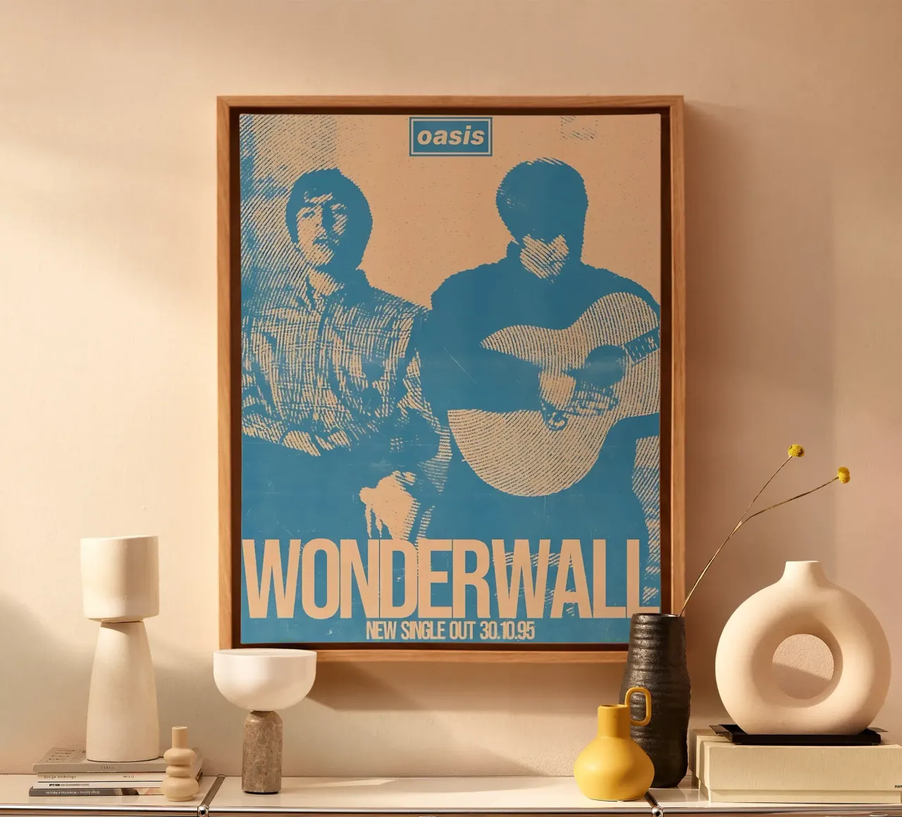 Oasis Wonderwall in blu tela con Cornice a cassetta da domherrick1