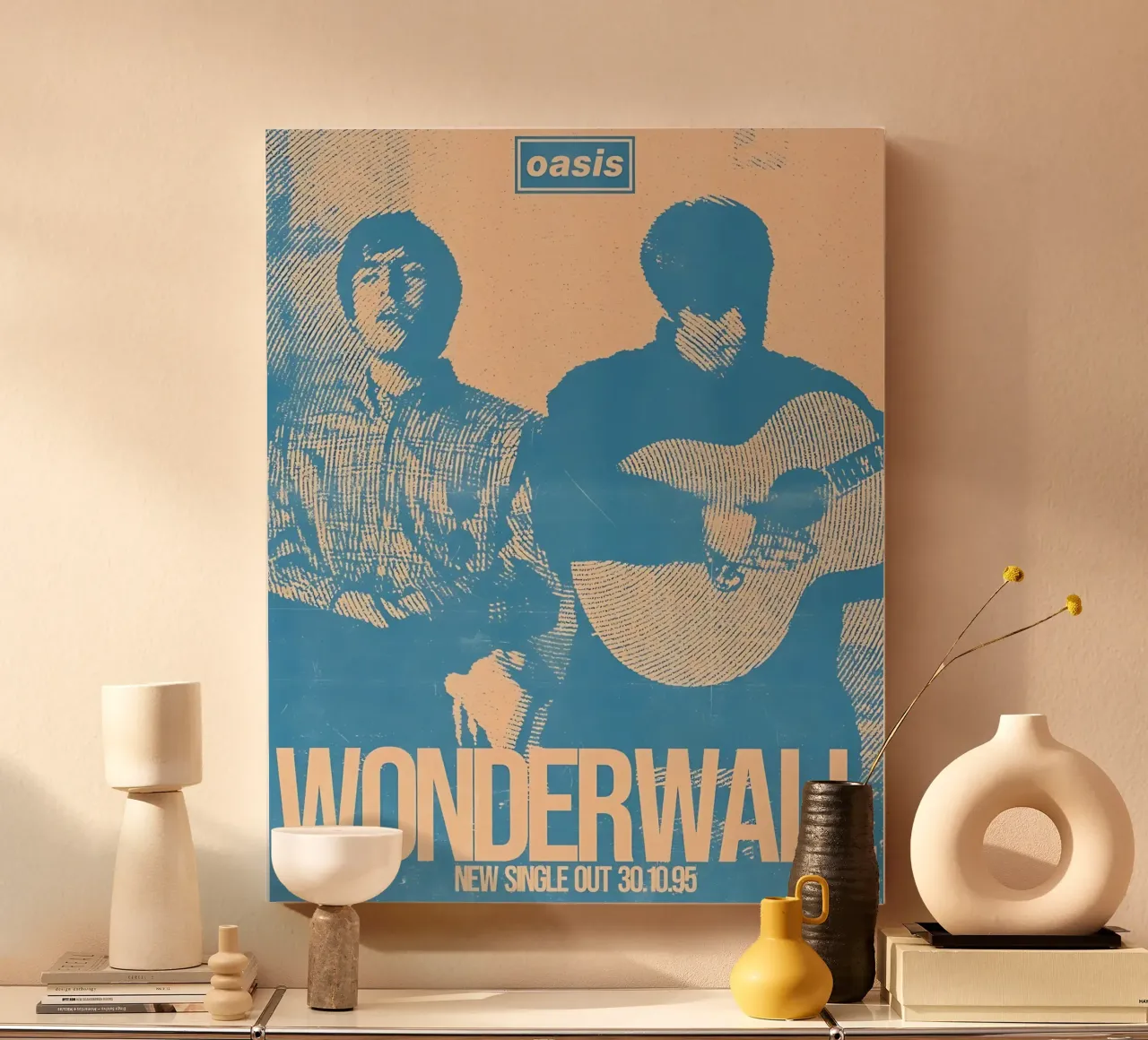 Oasis Wonderwall in blu tela con Cornice a cassetta da domherrick1