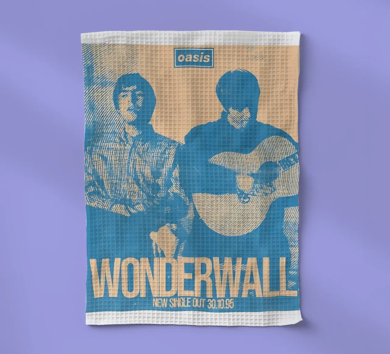 Oasis Wonderwall in blu canovaccio da cucina da domherrick1