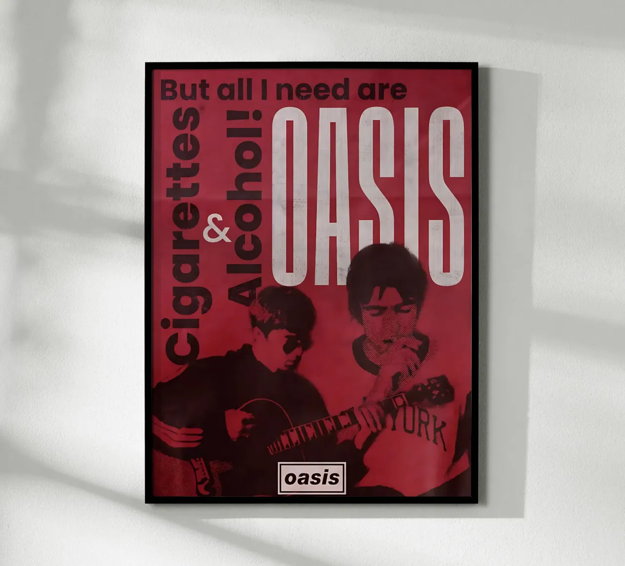 Poster degli Oasis in rosso carta hahnemühle da domherrick1