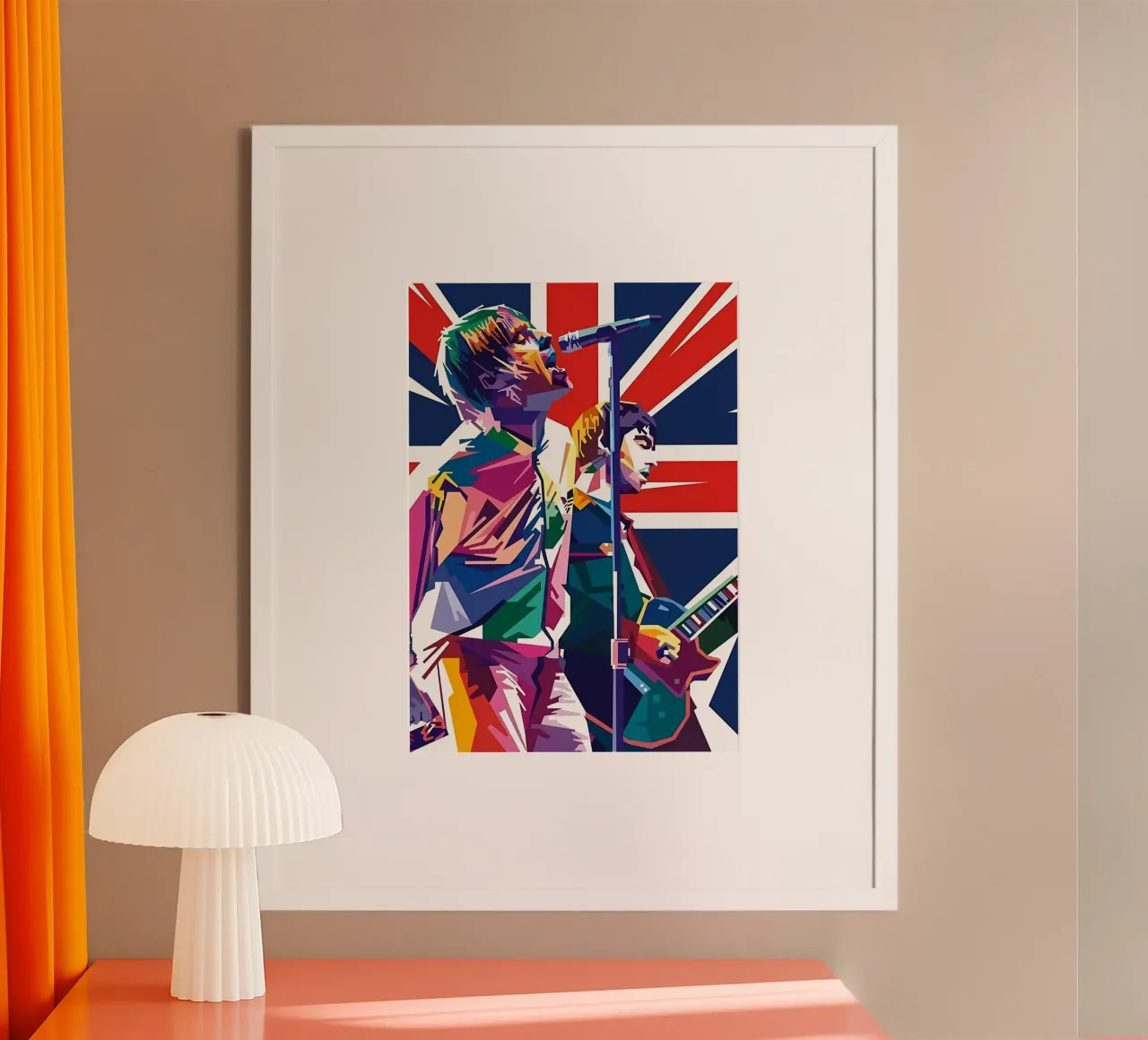 Arte degli Oasis con bandiera del Regno Unito poster da domherrick1