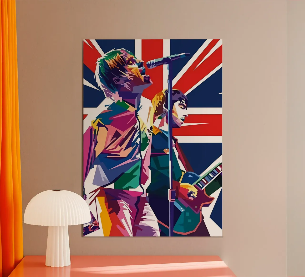 Arte degli Oasis con bandiera del Regno Unito poster da domherrick1