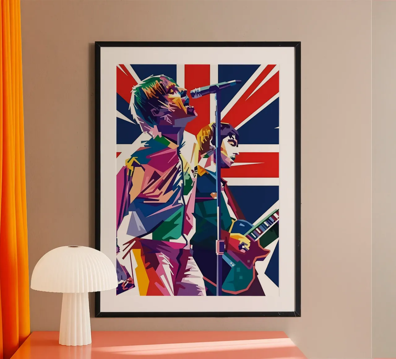 Arte degli Oasis con bandiera del Regno Unito poster da domherrick1