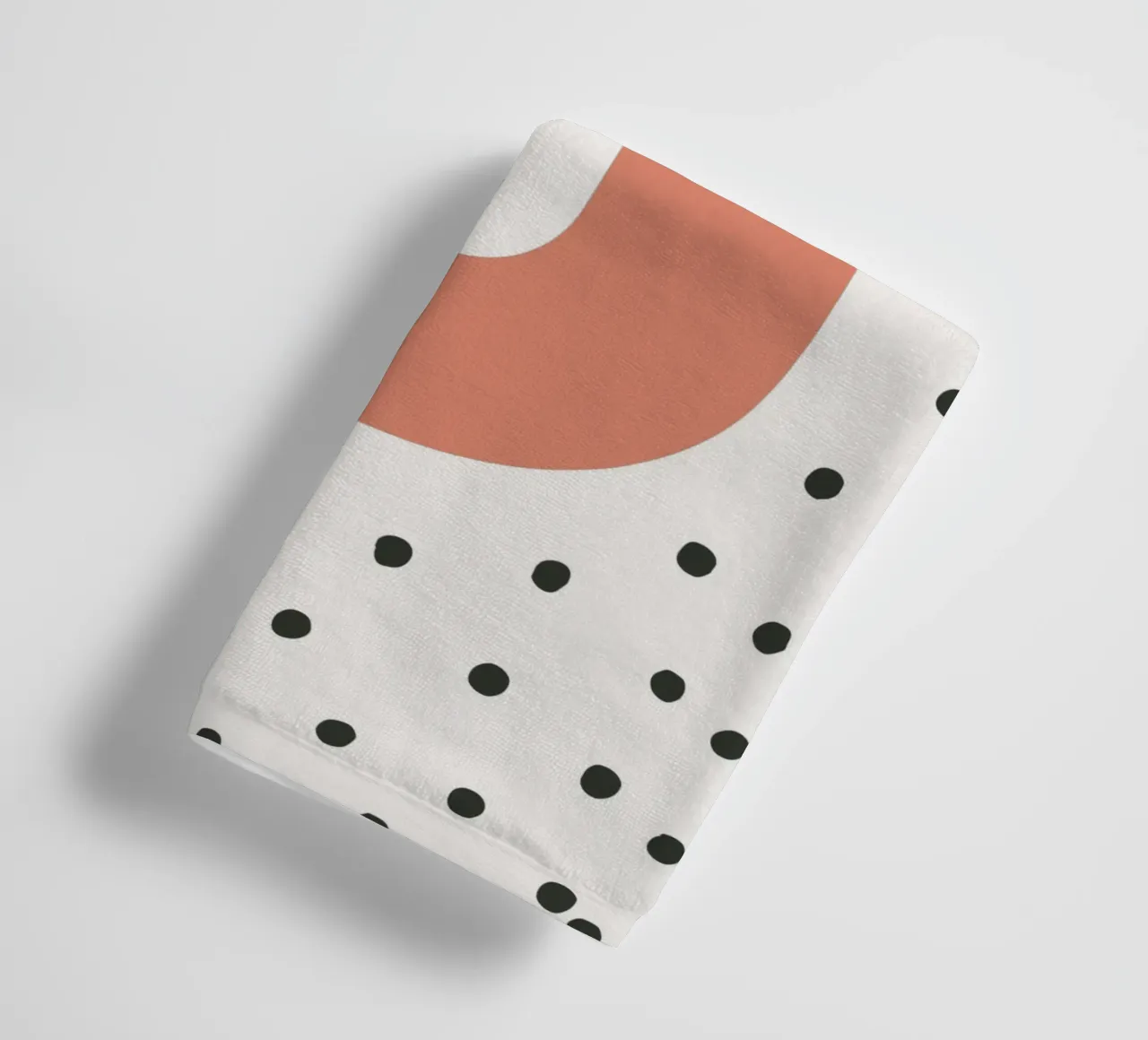 Initial U on dot pattern - Scandinavian style towel by KidzStudio