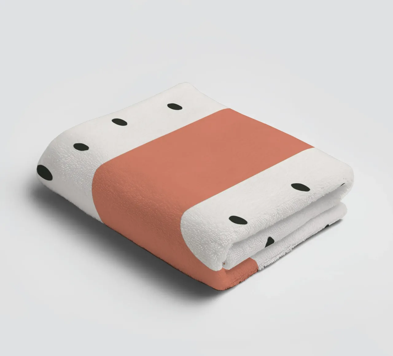 Initial U on dot pattern - Scandinavian style towel by KidzStudio