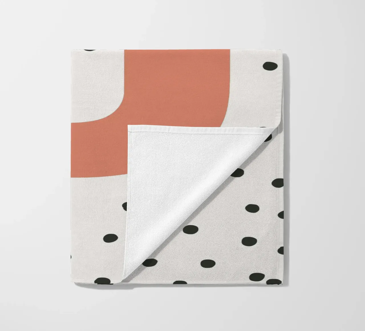 Initial U on dot pattern - Scandinavian style beach towel by KidzStudio