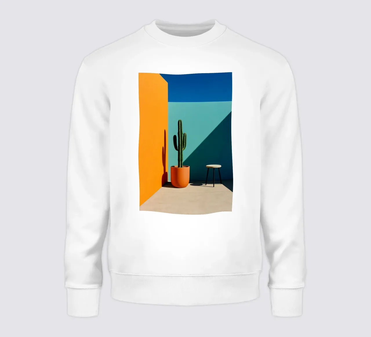 Cactus e arancione - Grafica solare e colori vivaci felpa da Affiches Minimalistes