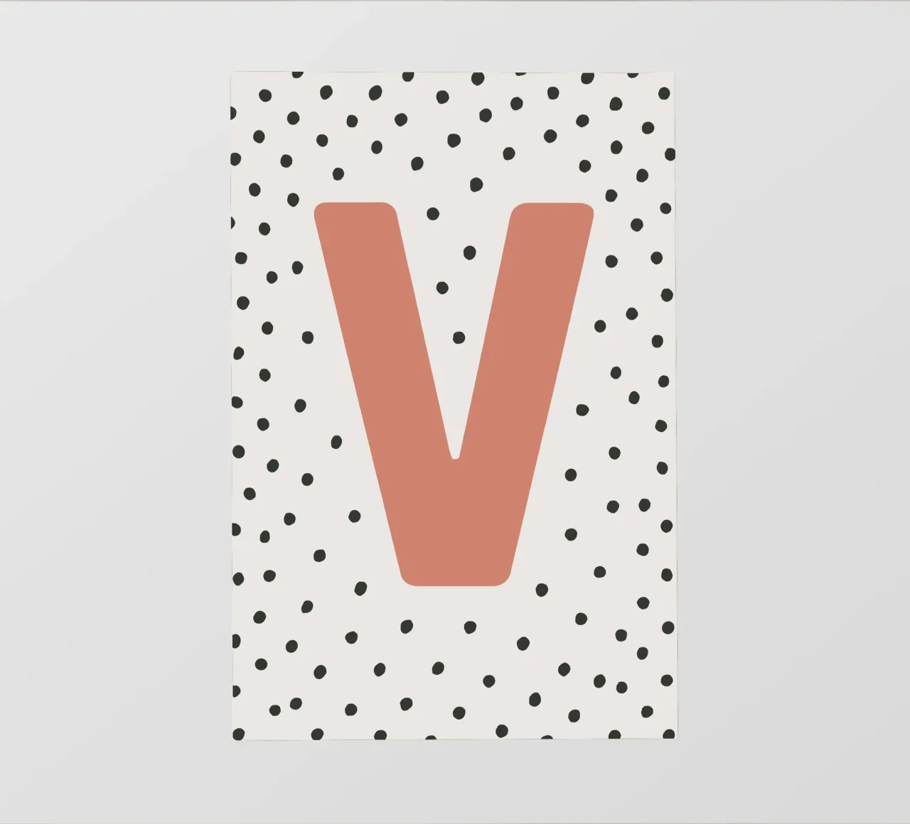 V iniziale su motivo a pois - stile scandinavo telo in pvc da KidzStudio
