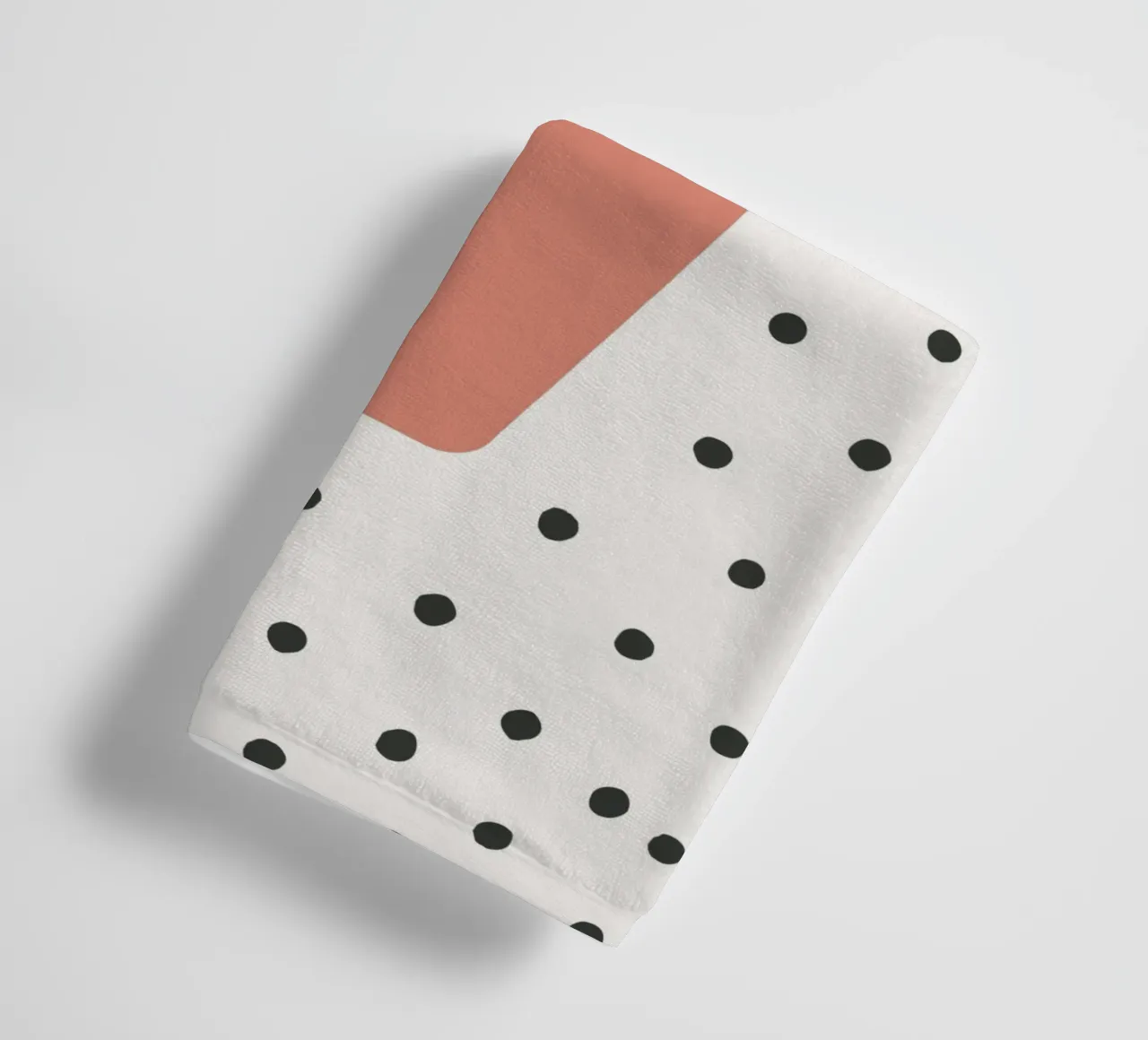 Initial V on dot pattern - Scandinavian style towel by KidzStudio