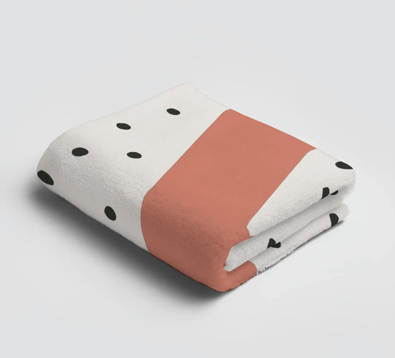 Initial V on dot pattern - Scandinavian style towel by KidzStudio