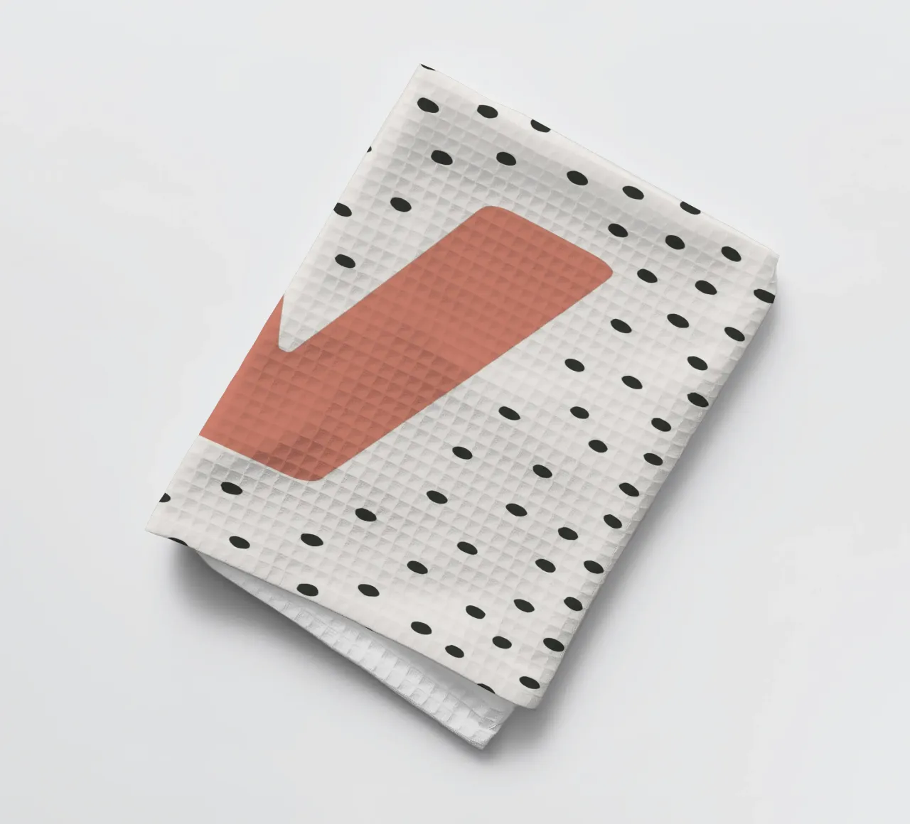 Initial V on dot pattern - Scandinavian style tea towel by KidzStudio