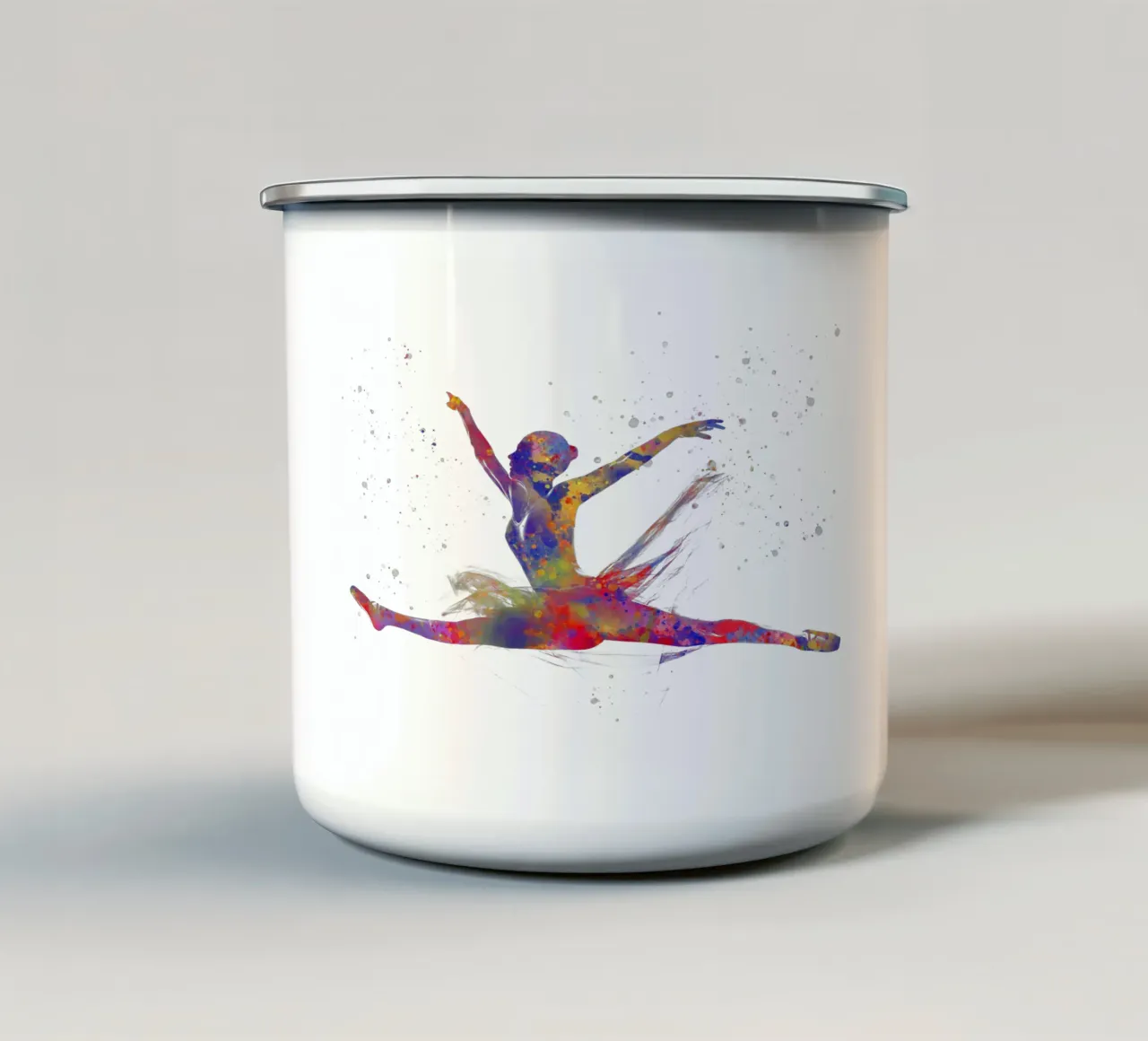 Ballerina in acquerello tazza in smalto da ⚽ Sports Pulse