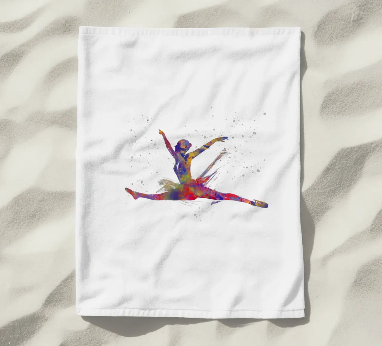 Ballerina in acquerello telo mare da ⚽ Sports Pulse