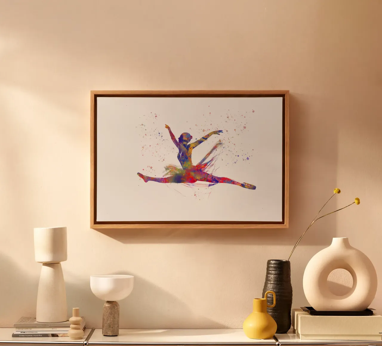 Ballerina in acquerello tela con Cornice a cassetta da ⚽ Sports Pulse
