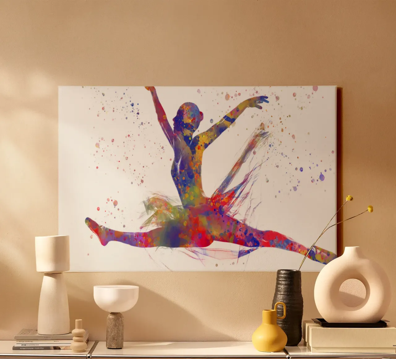 Ballerina in acquerello tela con Cornice a cassetta da ⚽ Sports Pulse