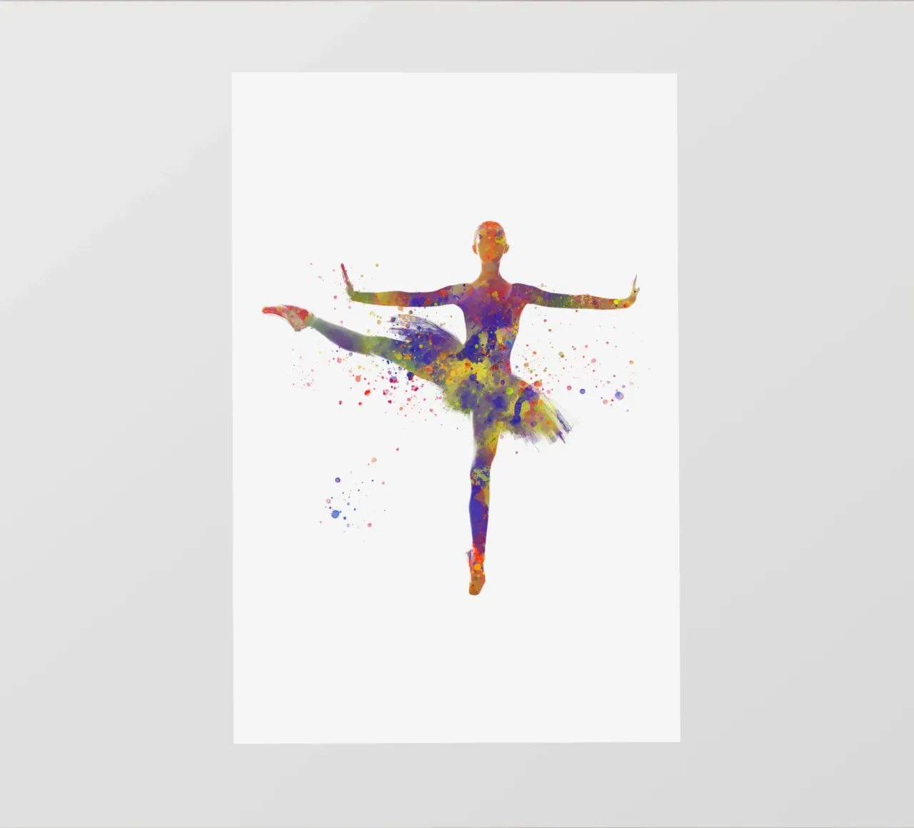 Ballerina di danza classica in acquerello pellicola backlit da ⚽ Sports Pulse