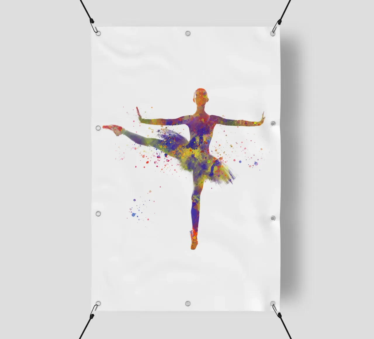 Ballerina di danza classica in acquerello telo in pvc da ⚽ Sports Pulse